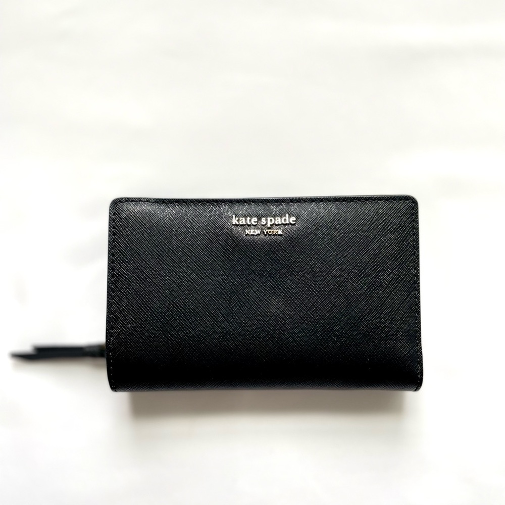 Kate Spade Spencer Compact Wallet in Black